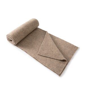 9216 Cashmere Wool Scarf, Ultra Soft Classic Ribbed Solid Color Winter
